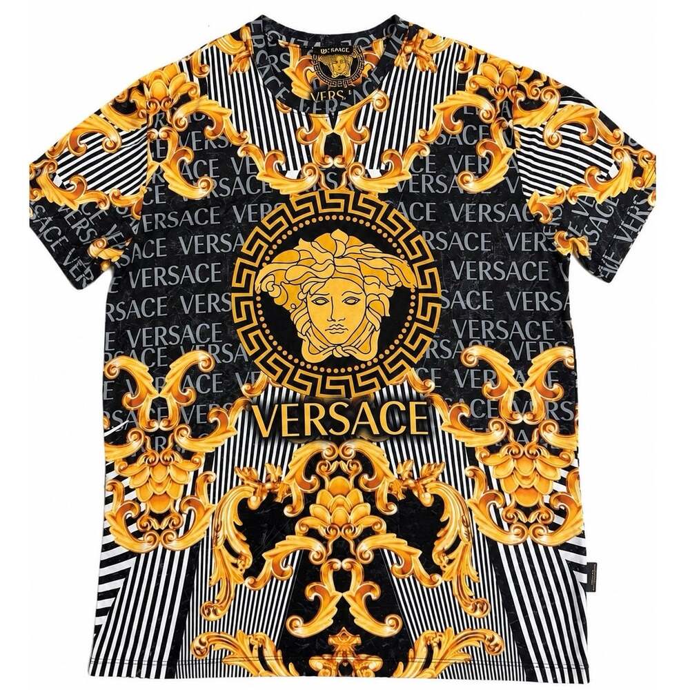 Versace Medusa Baroque T-Shirt Men’s XXXL (US L/XL Fit) Gold Black Italy